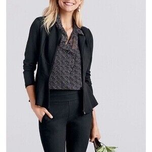 Cabi Sing-Along Top #5913 Black w White music notes sheer Small teacher